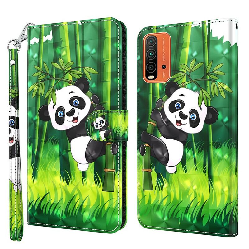 Housse Xiaomi Redmi 9T Panda et Bambou