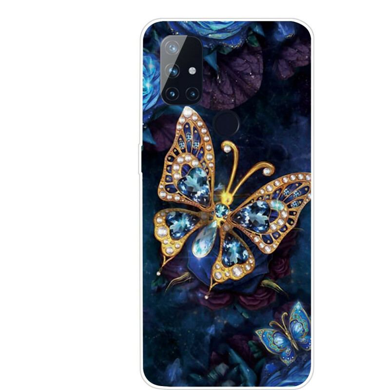 Coque OnePlus Nord N10 Papillon Luxe