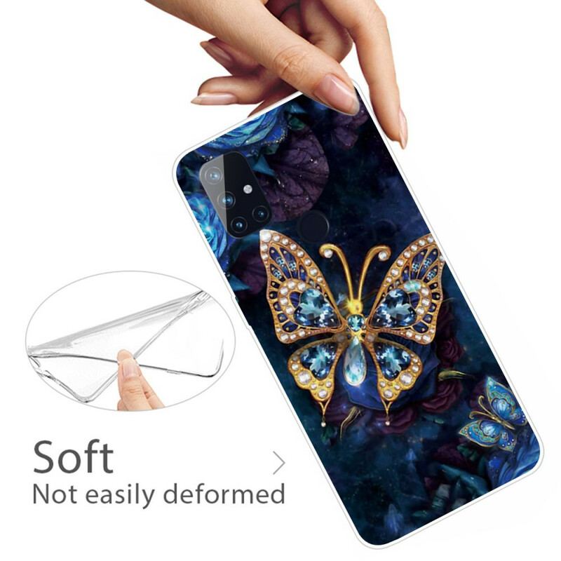 Coque OnePlus Nord N10 Papillon Luxe