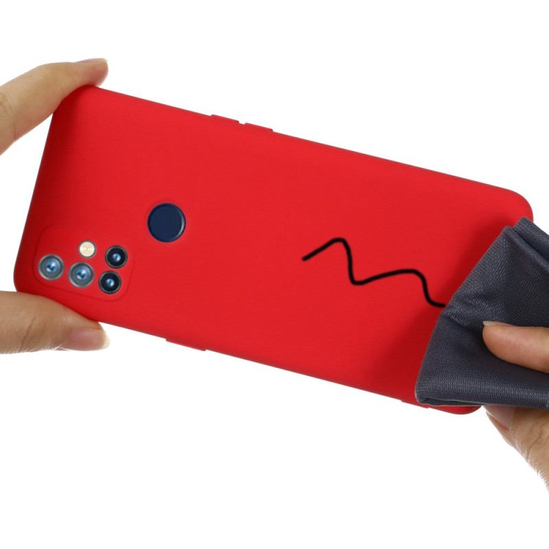 Coque OnePlus Nord N10 Silicone Liquide Avec Lanière