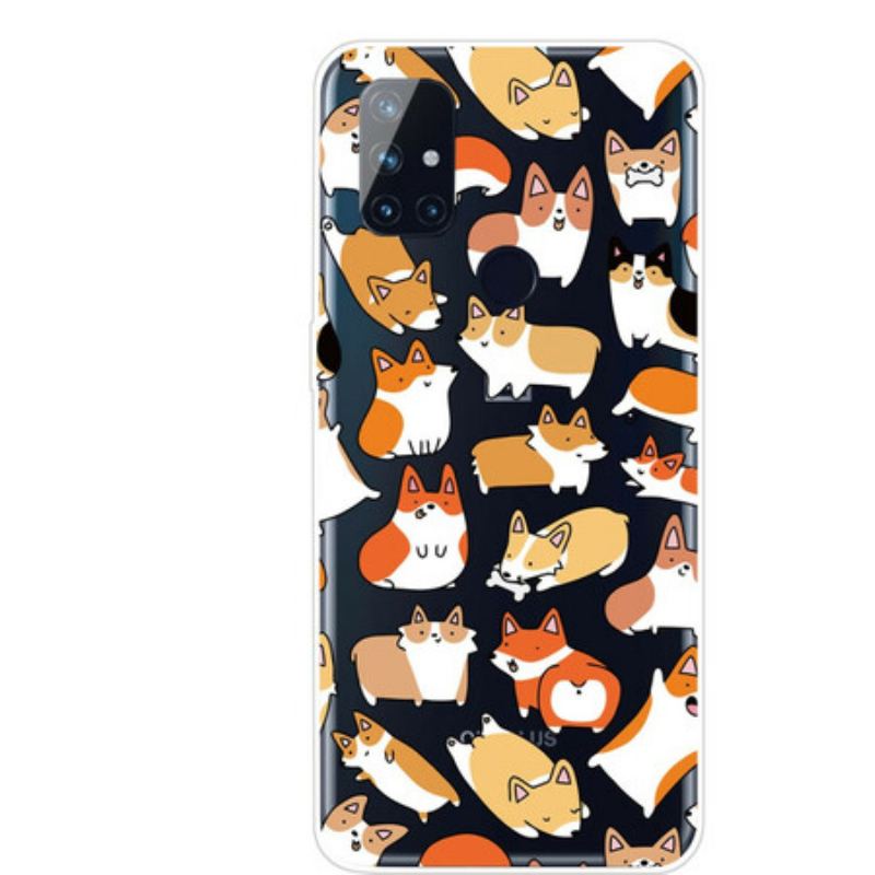 Coque OnePlus Nord N10 Transparente Multiples Chiens