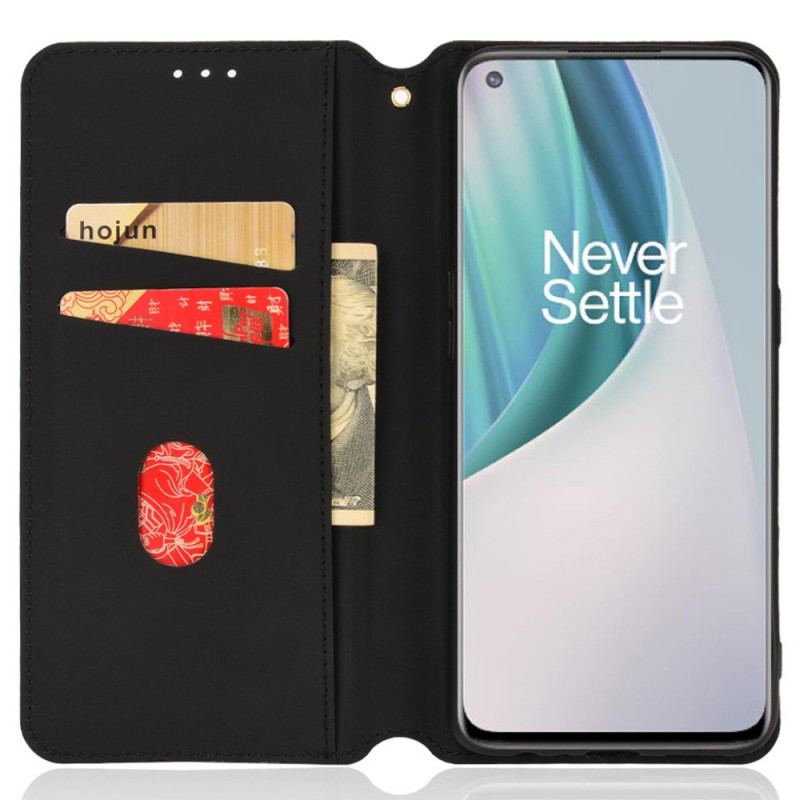 Flip Cover OnePlus Nord N10 Effet Cuir Diamant