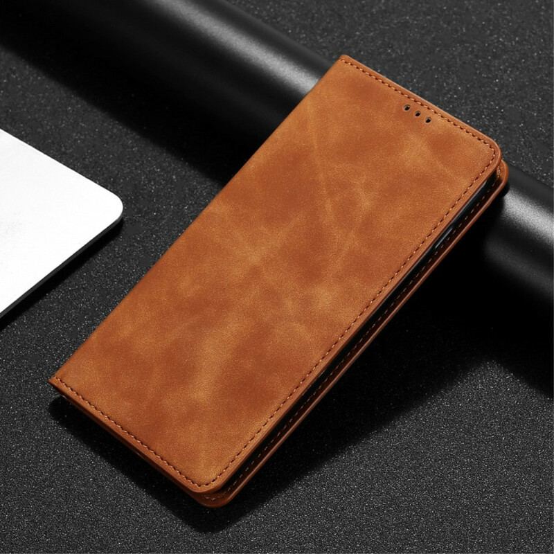 Flip Cover OnePlus Nord N10 Effet Cuir Silky Touch