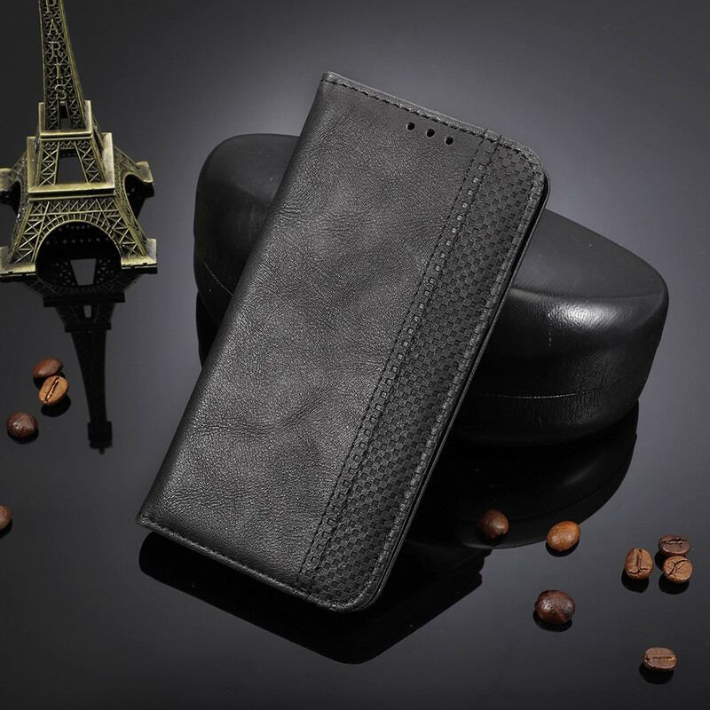 Flip Cover OnePlus Nord N10 Effet Cuir Vintage Stylisé