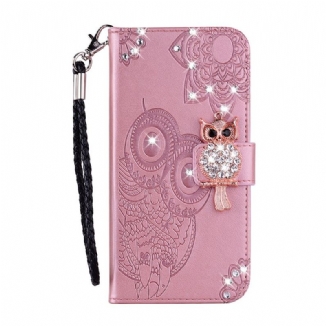 Housse OnePlus Nord N10 Hibou Mandala et Breloque