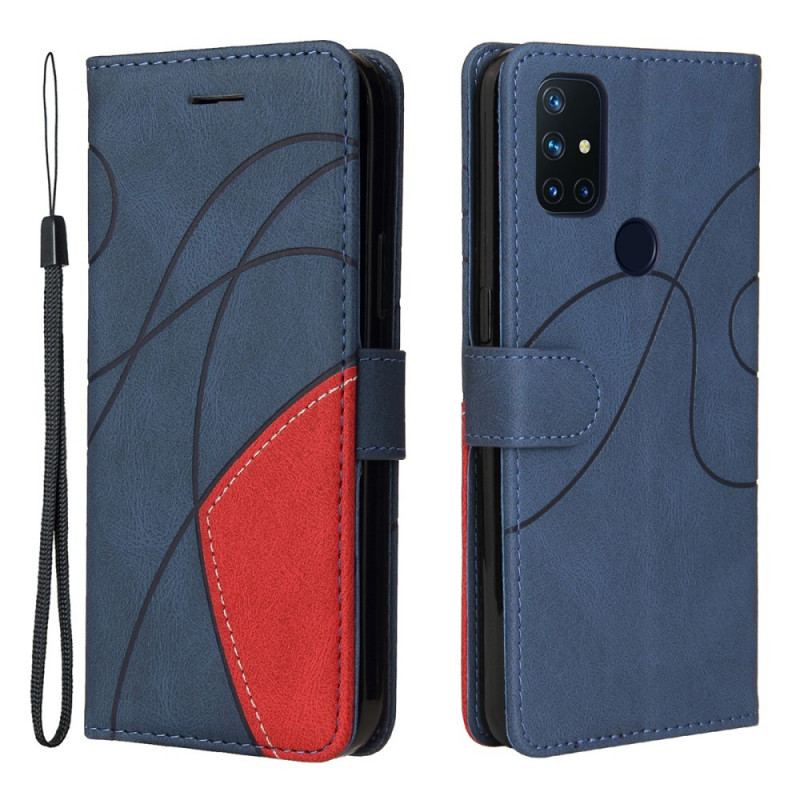 Housse OnePlus Nord N10 Simili Cuir Bicolore Signature