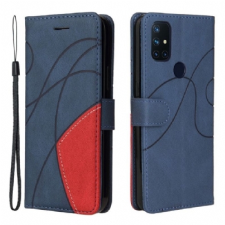 Housse OnePlus Nord N10 Simili Cuir Bicolore Signature