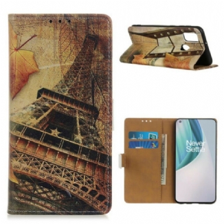 Housse OnePlus Nord N10 Tour Eiffel En Automne