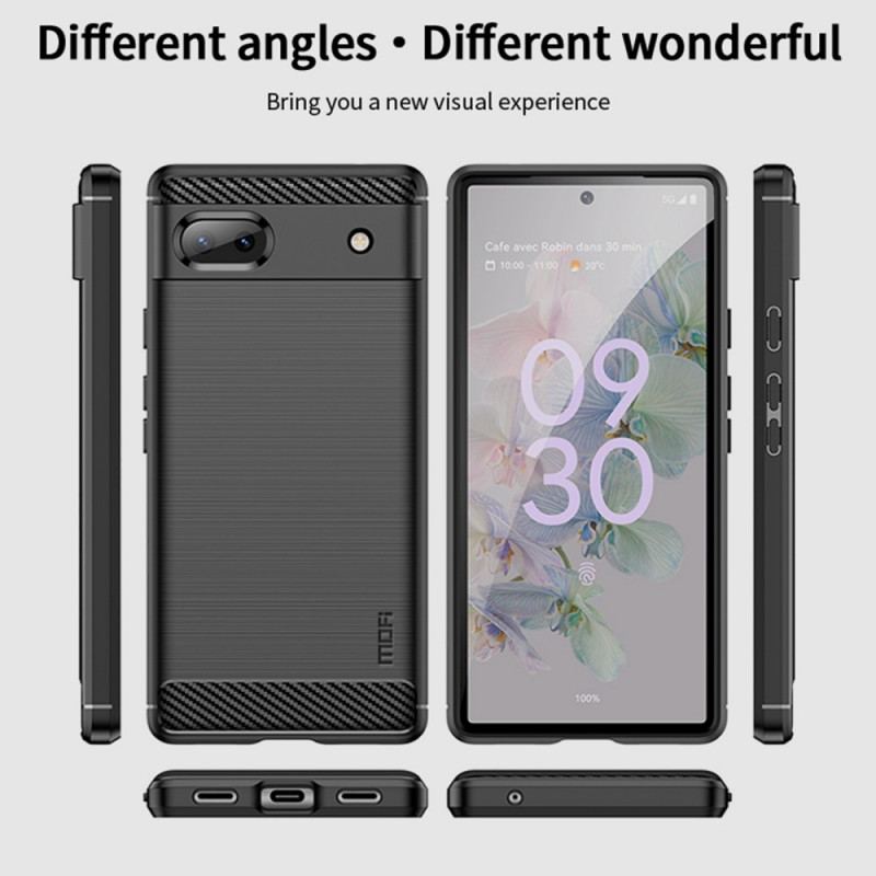 Coque Google pixel 6A Fibre Carbone Brossée MOFI