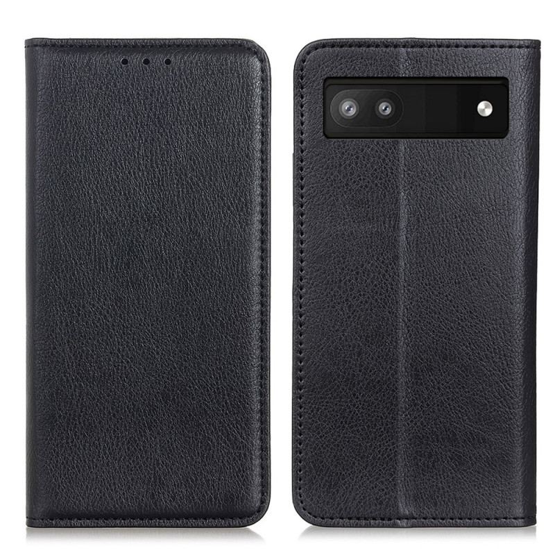 Flip Cover Google Pixel 6A Cuir Fendu Mat