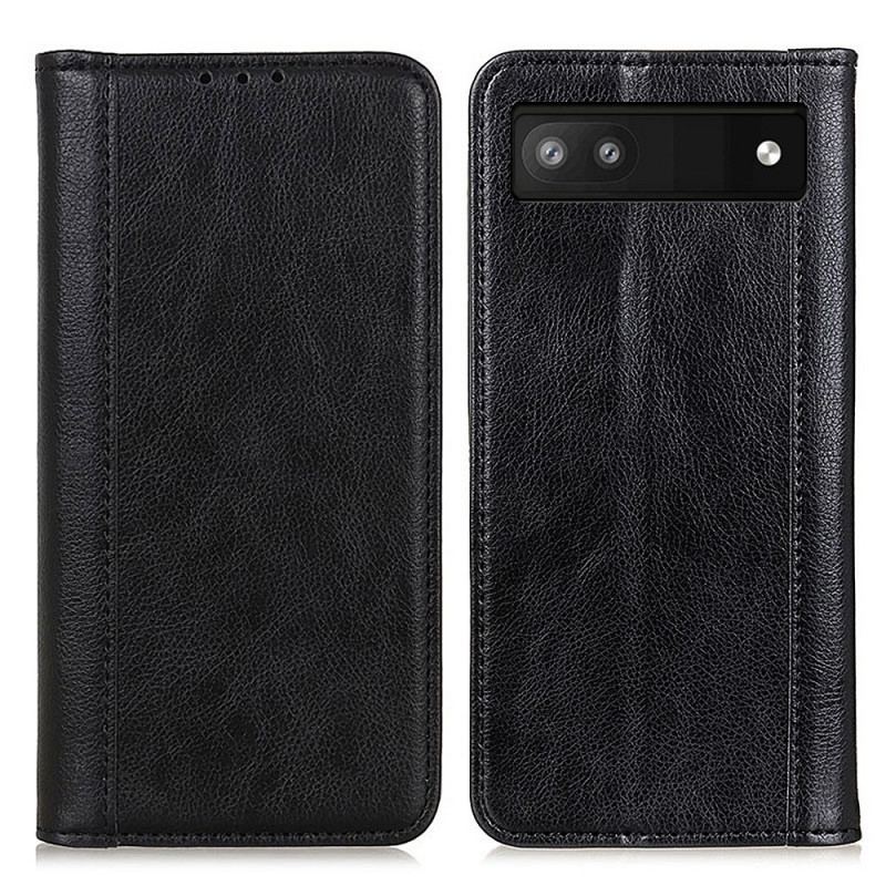 Flip Cover Google Pixel 6A Cuir Fendu Stylé