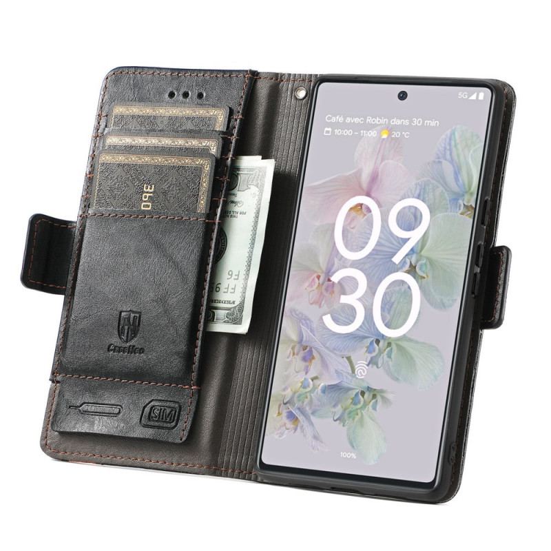 Housse Google Pixel 6A Bicolore Double Fermoir