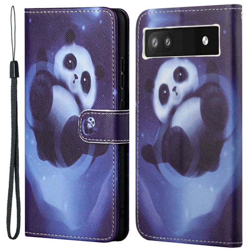 Housse Google Pixel 6A Panda Espace à Lanière