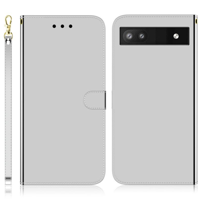 Housse Google Pixel 6A Simili Cuir Couverture Miroir