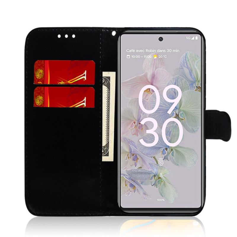 Housse Google Pixel 6A Simili Cuir Couverture Miroir