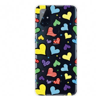 Coque OnePlus Nord N100 Coeurs Multicolores