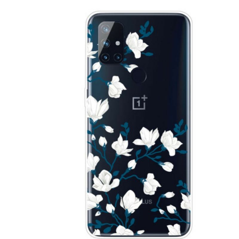 Coque OnePlus Nord N100 Fleurs Blanches