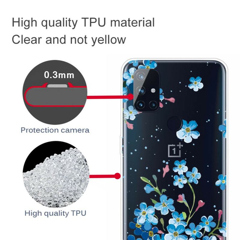 Coque OnePlus Nord N100 Fleurs Bleues