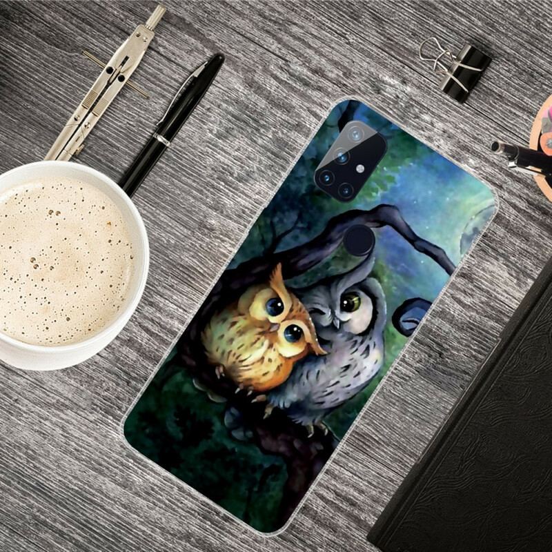 Coque OnePlus Nord N100 Peinture Hiboux