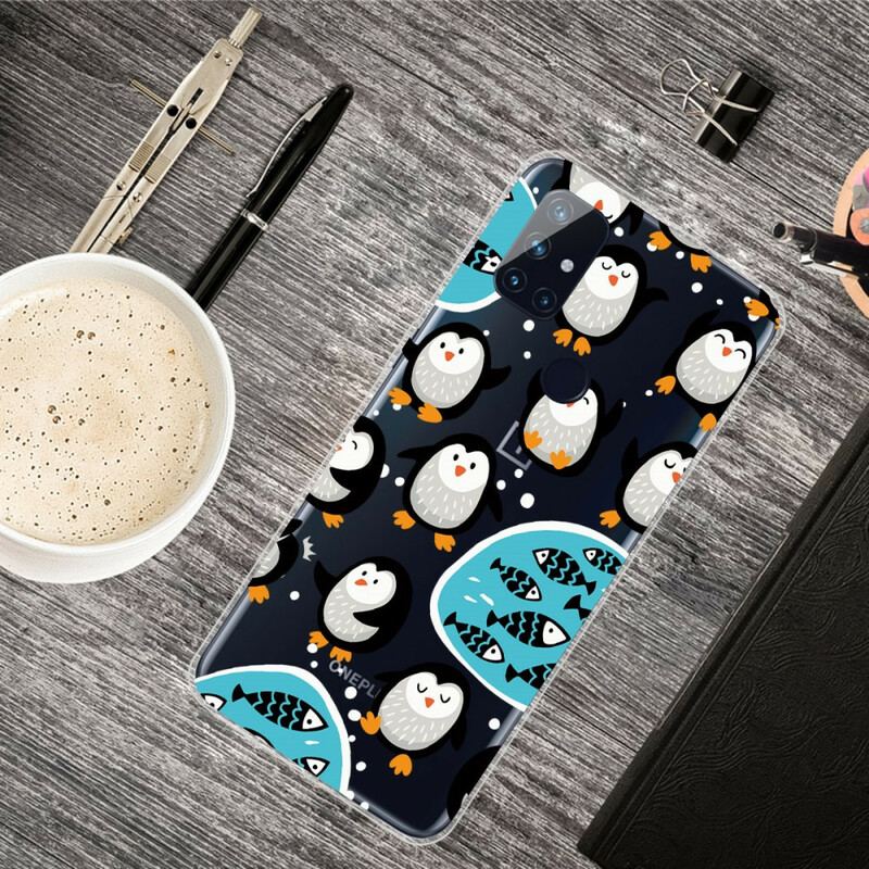 Coque OnePlus Nord N100 Pingouins et Poissons