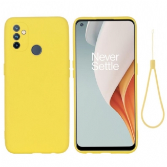 Coque OnePlus Nord N100 Silicone Liquide avec Lanière