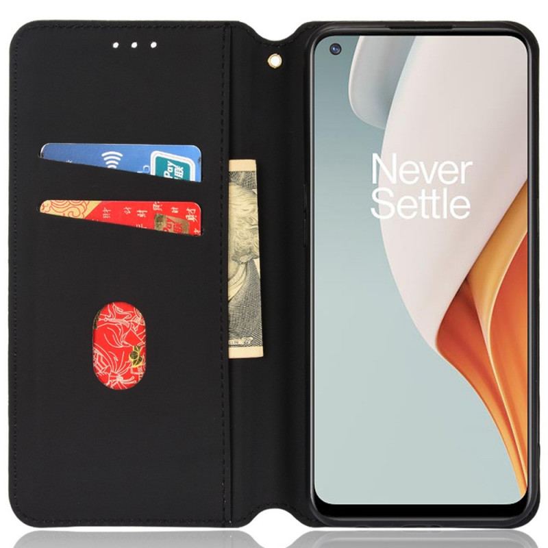 Flip Cover OnePlus Nord N100 Effet Cuir Diamants 3D