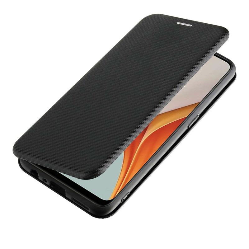 Flip Cover OnePlus Nord N100 Fibre Carbone