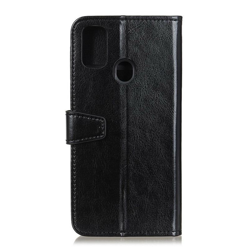 Housse OnePlus Nord N100 Effet Cuir Brillant Simple