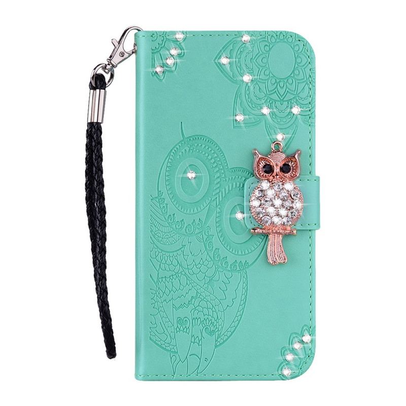 Housse OnePlus Nord N100 Hibou Mandala et Breloque