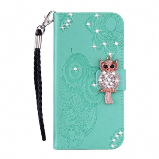 Housse OnePlus Nord N100 Hibou Mandala et Breloque