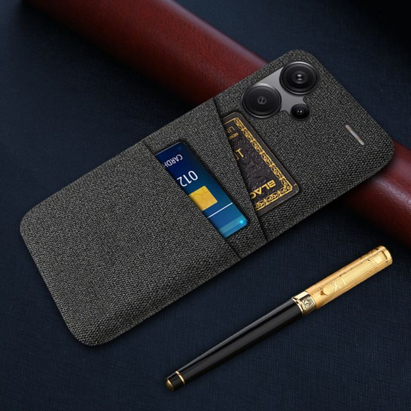 Coque Xiaomi Redmi Note 13 Pro Plus 5G Tissu Porte-Cartes