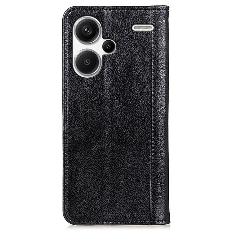 Flip Cover Xiaomi Redmi Note 13 Pro Plus 5G Cuir Fendu Rétro