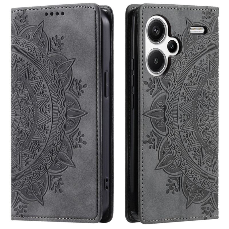 Flip Cover Xiaomi Redmi Note 13 Pro Plus 5G Effet Daim Mandala