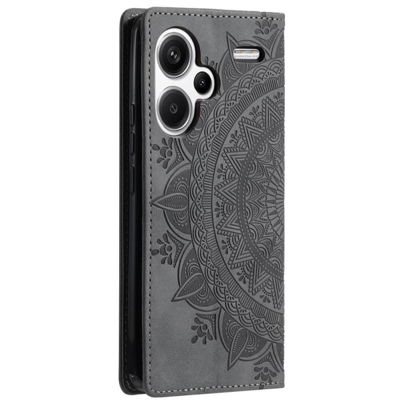 Flip Cover Xiaomi Redmi Note 13 Pro Plus 5G Effet Daim Mandala