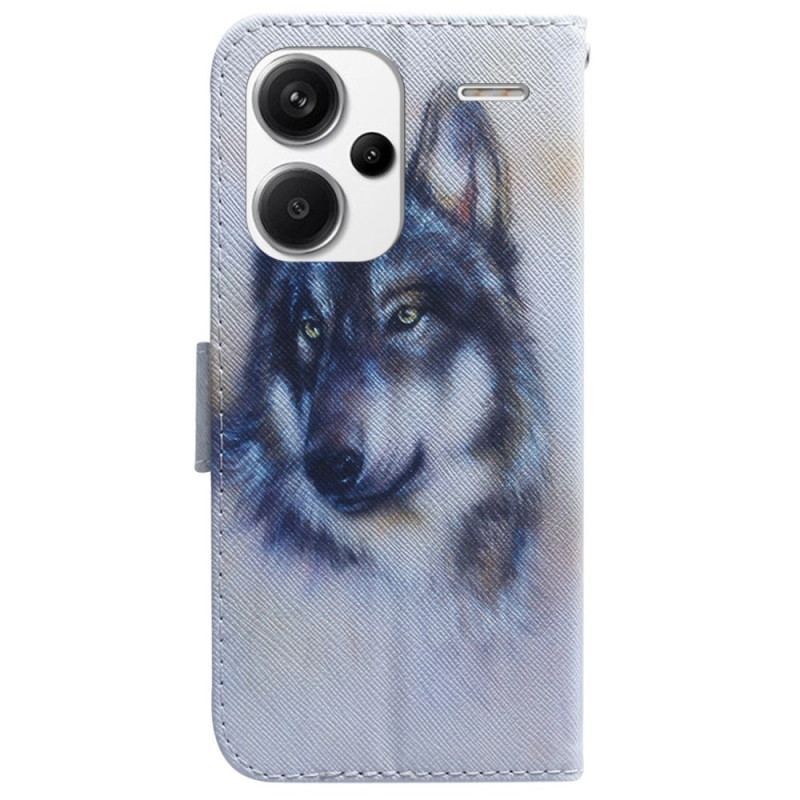 Housse Xiaomi Redmi Note 13 Pro Plus 5G Loup Aquarelle