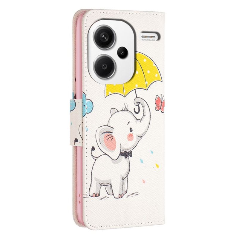 Housse Xiaomi Redmi Note 13 Pro Plus 5G Parapluie et Éléphant