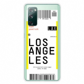 Coque Samsung Galaxy S20 FE Boarding Pass to Los Angeles