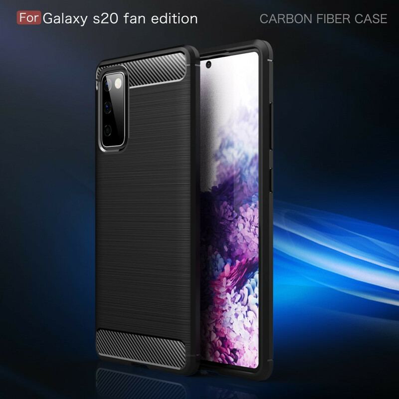 Coque Samsung Galaxy S20 FE Fibre Carbone Brossée