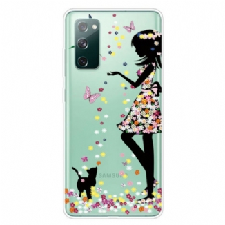 Coque Samsung Galaxy S20 FE Jolie Tête Fleurie