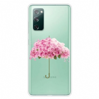 Coque Samsung Galaxy S20 FE Parapluie en Roses