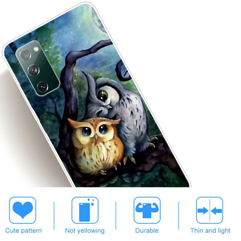 Coque Samsung Galaxy S20 FE Peinture Hiboux