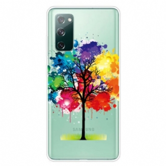 Coque Samsung Galaxy S20 FE Transparente Arbre Aquarelle