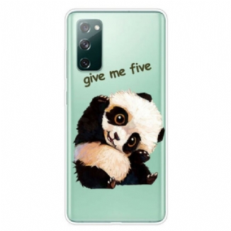 Coque Samsung Galaxy S20 FE Transparente Panda Give Me Five