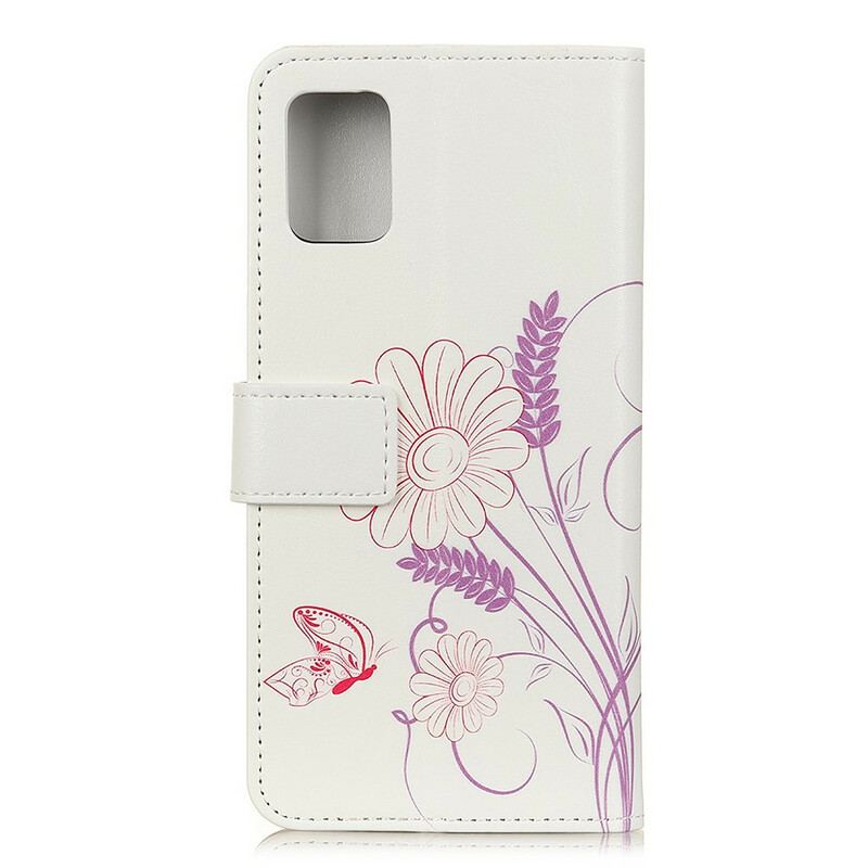 Housse Samsung Galaxy S20 FE Dessin Papillons et Fleurs