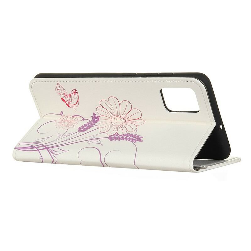 Housse Samsung Galaxy S20 FE Dessin Papillons et Fleurs