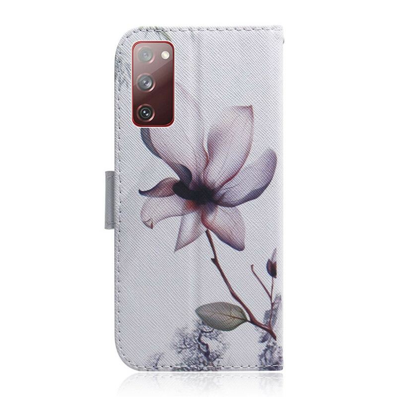 Housse Samsung Galaxy S20 FE Fleur Vieux Rose