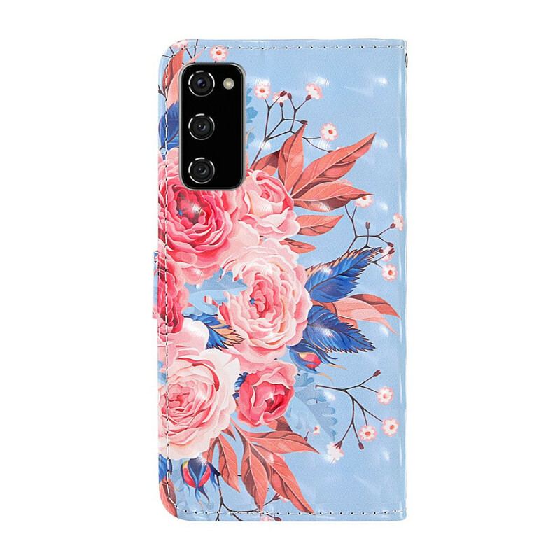 Housse Samsung Galaxy S20 FE Light Spot Romantique avec Lanière