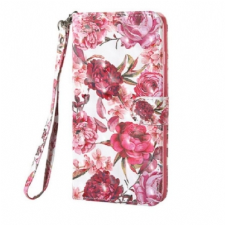 Housse Samsung Galaxy S20 FE Light Spot Roses avec Lanière