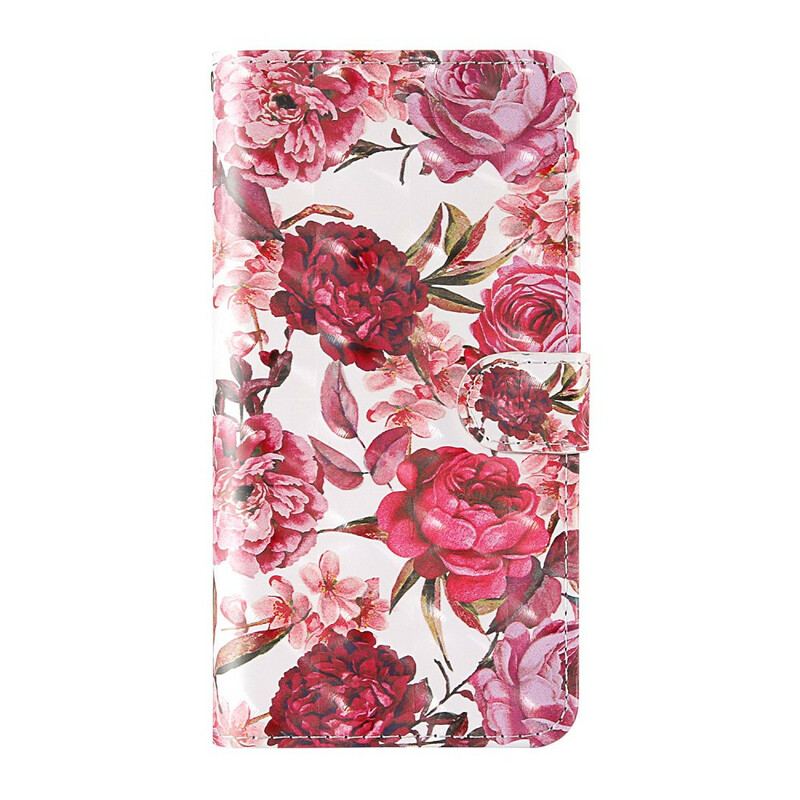 Housse Samsung Galaxy S20 FE Light Spot Roses avec Lanière