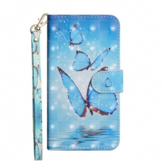 Housse Samsung Galaxy S20 FE Papillons Bleus Volants